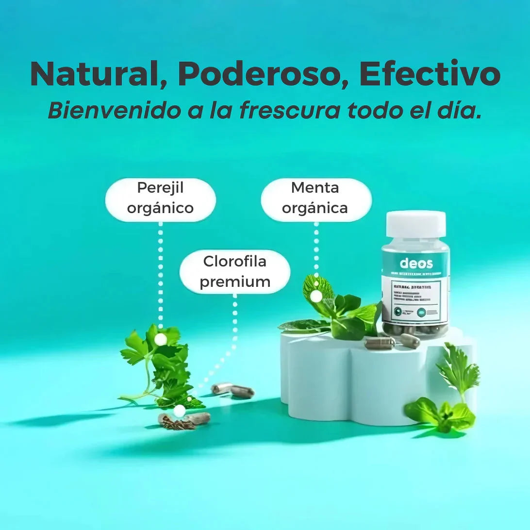 Suplemento Desodorante Natural DEOS™ | Elimina el mal olor corporal desde la raiz