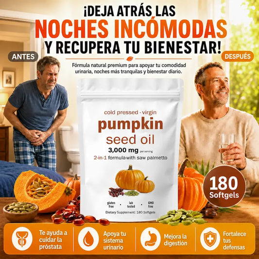 Suplemento Semillas de Calabaza 300 | Apoya Tu Bienestar Urinario y Masculino de Forma Natural