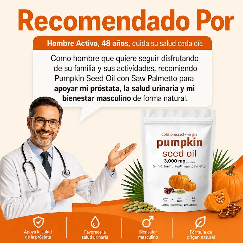 Suplemento Semillas de Calabaza 300 | Apoya Tu Bienestar Urinario y Masculino de Forma Natural