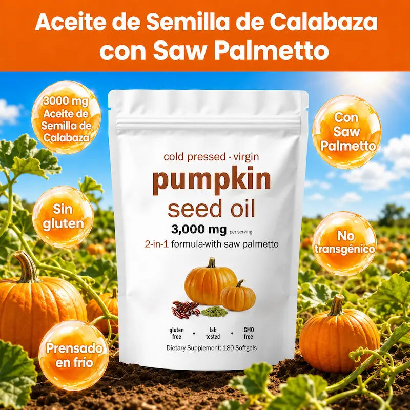 Suplemento Semillas de Calabaza 300 | Apoya Tu Bienestar Urinario y Masculino de Forma Natural
