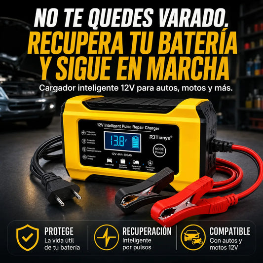 Cargador Inteligente de Baterías 12V | Recupera la carga y vuelve a poner tu vehículo en marcha 🔋