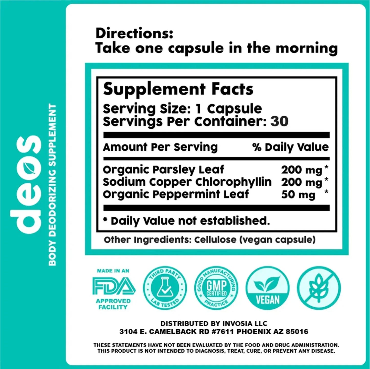 Suplemento Desodorante Natural DEOS™ | Elimina el mal olor corporal desde la raiz